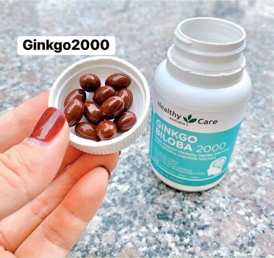  Viên Uống Bổ Não GINKGO BILOBA Healthy Care Úc - 100 viên 