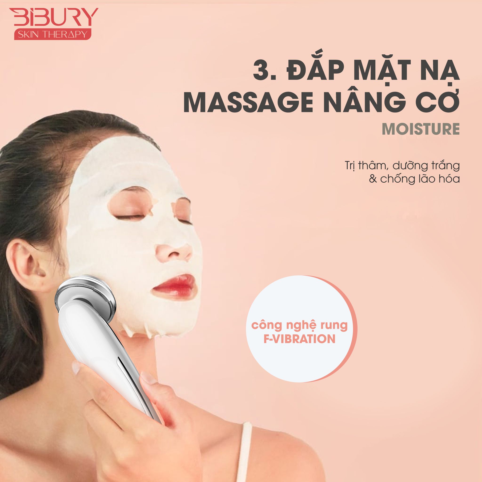  Máy Đẩy Tinh Chất, Nâng Cơ Da Công Nghệ Nhật Bản BIBURY Galvanic Ion&Ems 