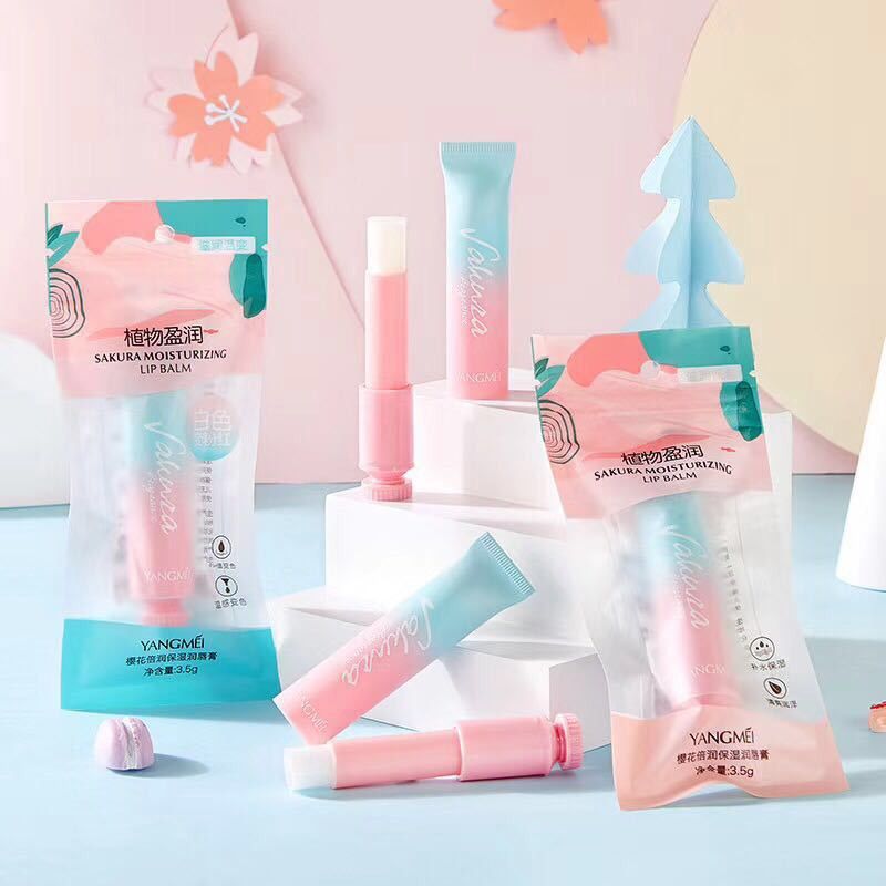  Son dưỡng Sakura YANGMEI Moisturizing Lip Balm NĐT 