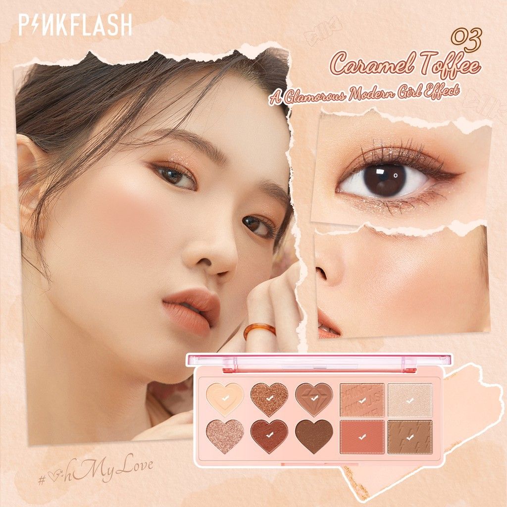  Bảng Màu Mắt Phấn Má Đa Năng 10 Ô PINKFLASH Multi Face Palette | PF-M02 