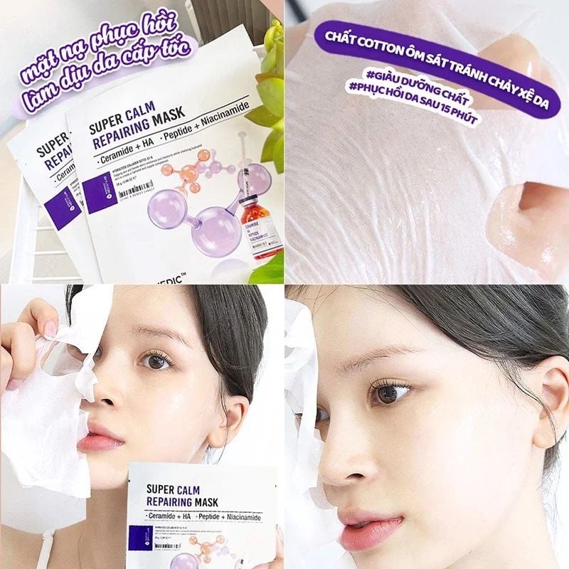  Mặt Nạ Giấy Phục Hồi Làm Dịu Da Cấp Tốc SUR.MEDIC Super Calm Repairing Mask (Có Tem Phụ) 