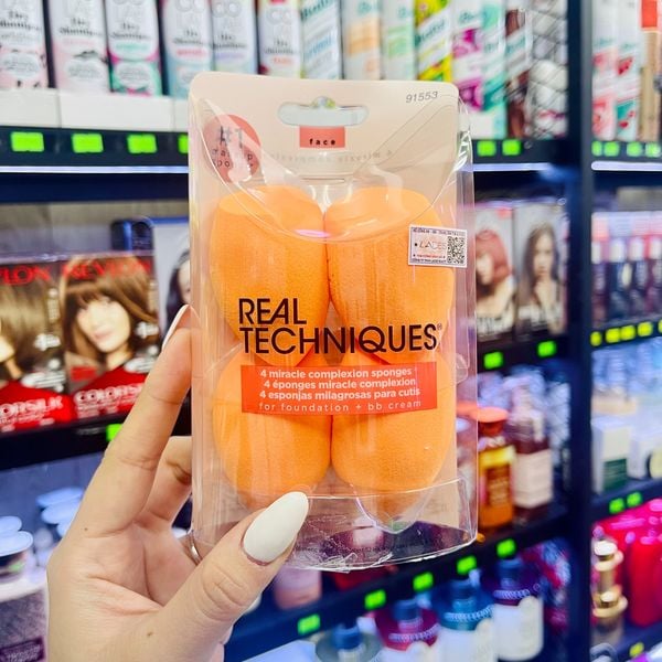  Set 4 Bông Mút REAL TECHNIQUES Miracle Complexion Sponges (Có Tem Phụ) 