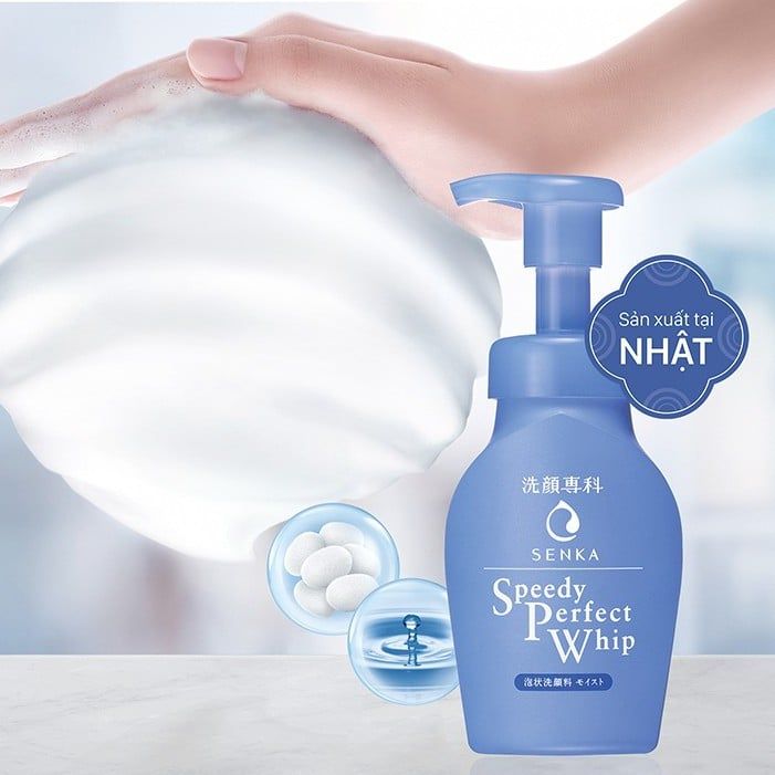  (Mẫu Mới) Sữa Rửa Mặt Tạo Bọt Shiseido Speedy Perfect Whip Senka 150ml 