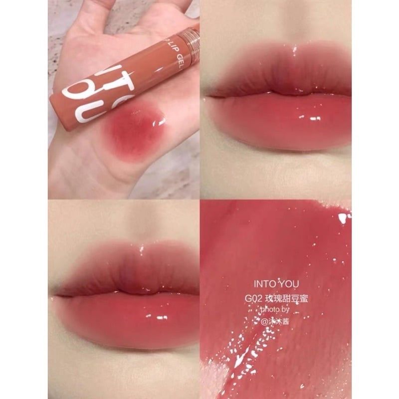  Son Bóng Bền Màu Mềm Môi INTO YOU Syrup Lip Gel Nội Địa Trung 