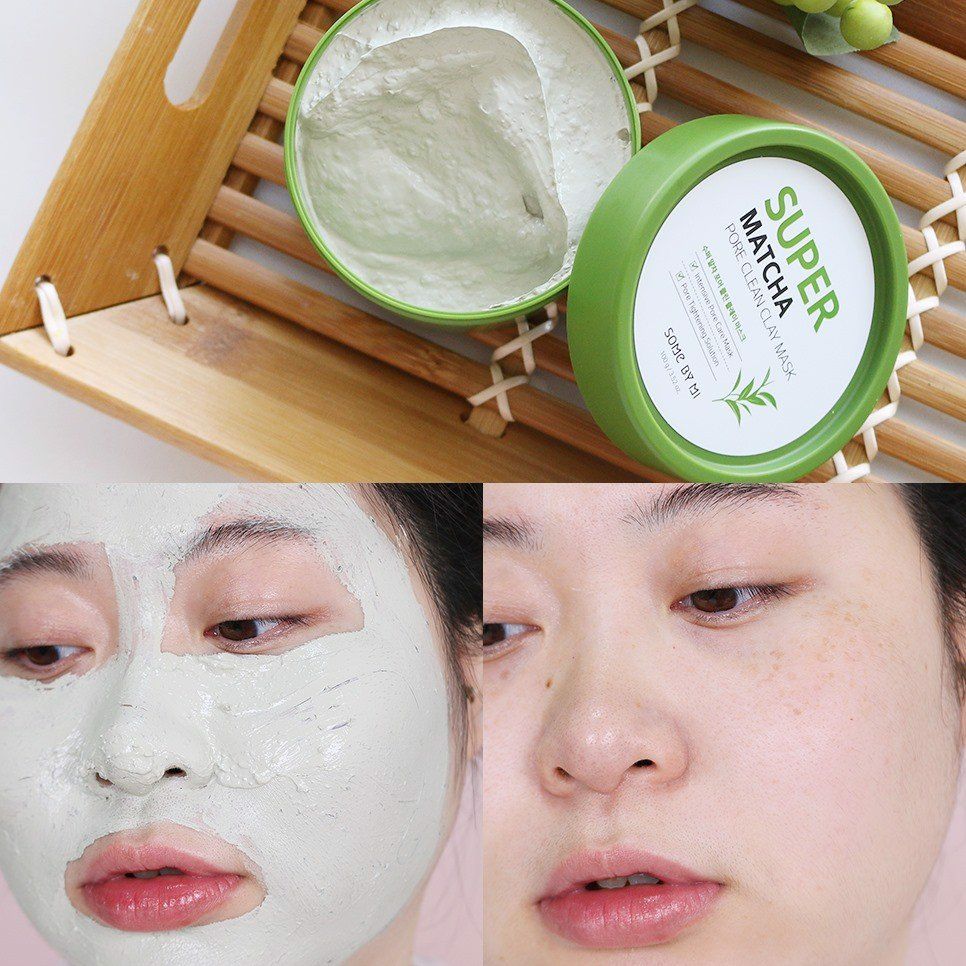  Mặt Nạ Đất Sét Trà Xanh Giảm Mụn Đầu Đen, Bã Nhờn SOME BY MI Super Match Pore Clean Clay Mask 100g 