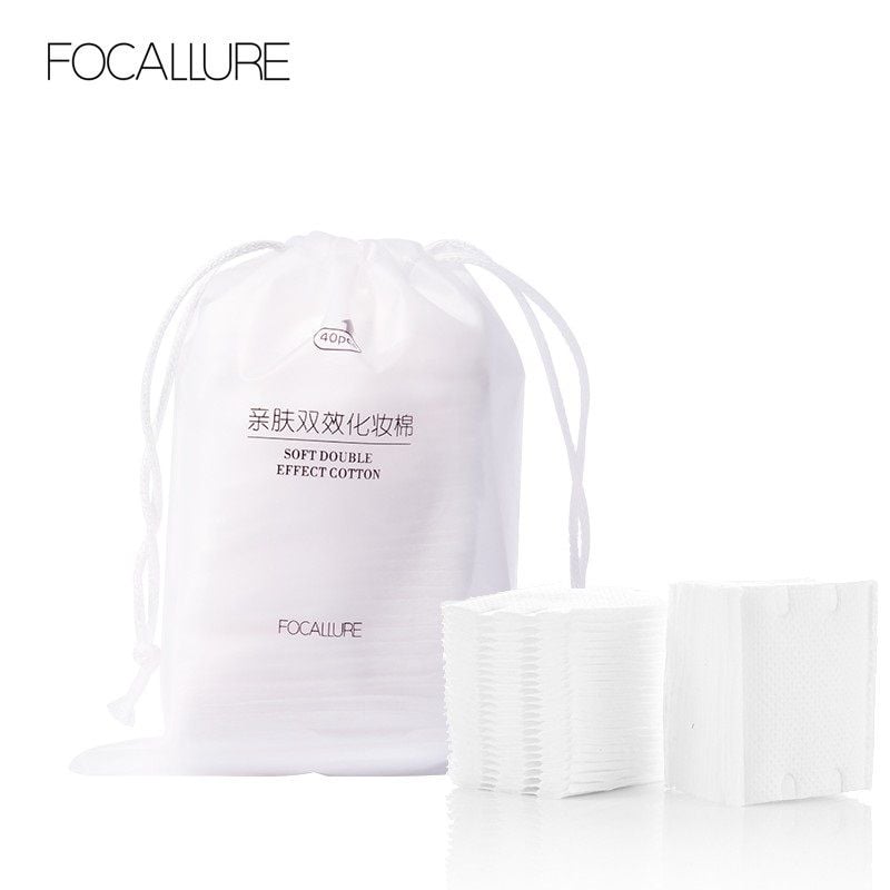  Bông Cotton Tẩy Trang Mềm Mịn FOCALLURE Soft Double Effect Cotton - 40 miếng 