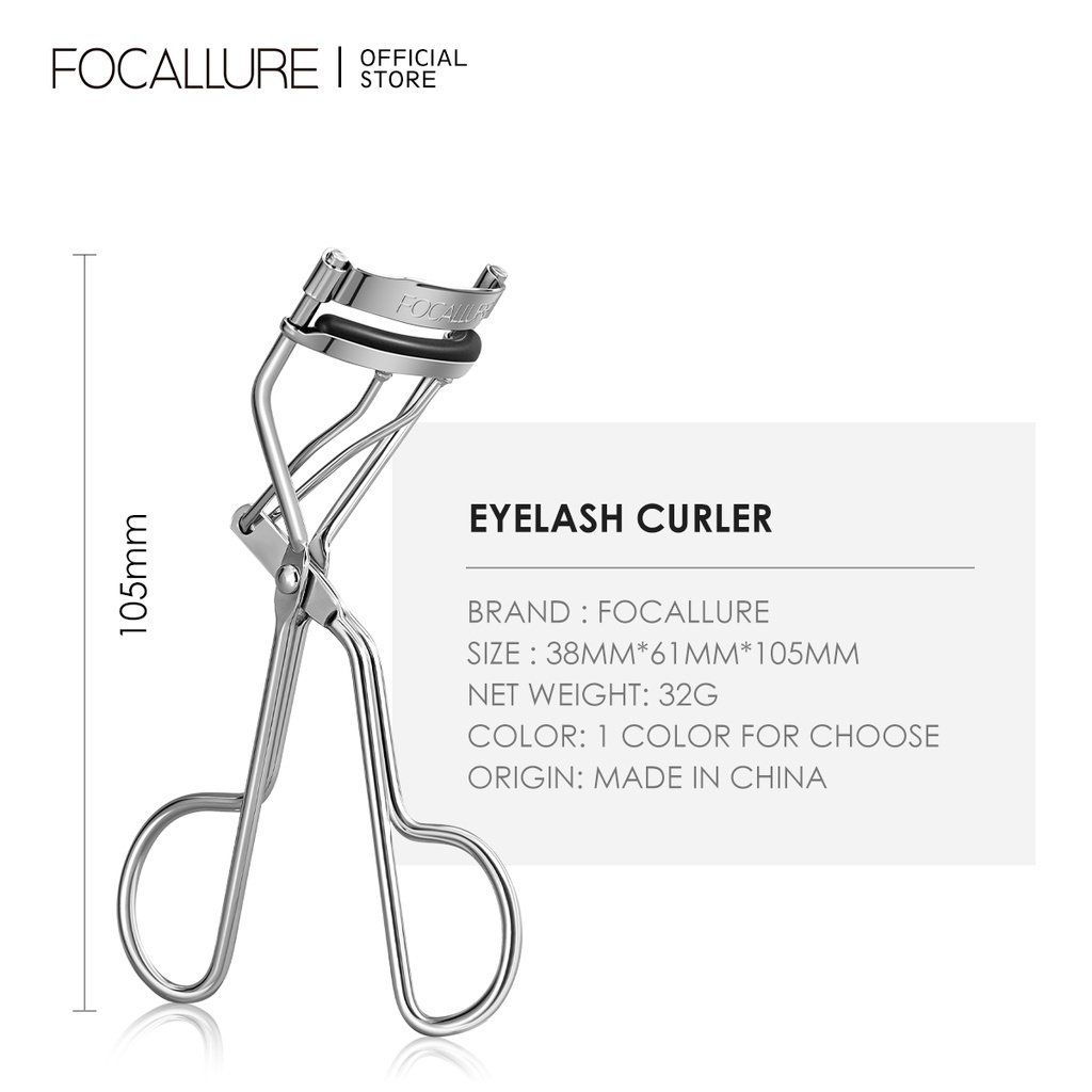  Bấm Mi Kim Loại Cong Mi FOCALLURE Eyelash Curler (Tặng Kèm Miếng Đệm Mi) 