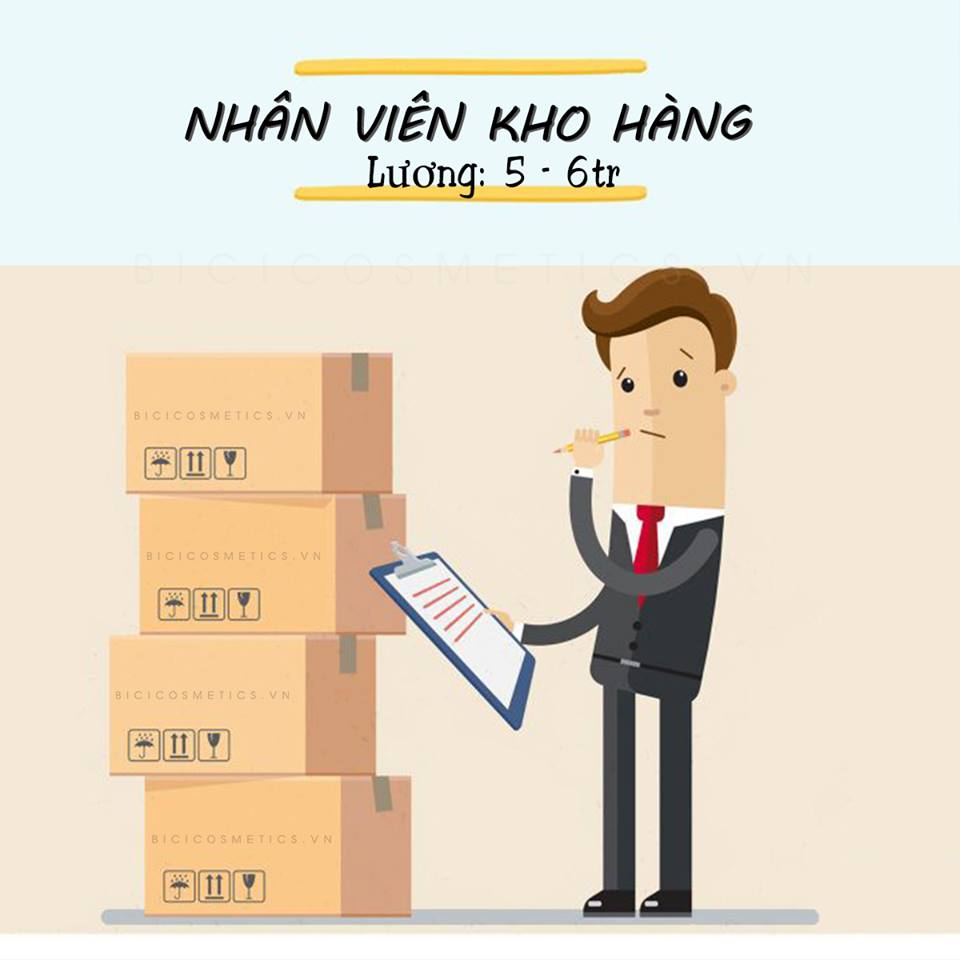 Bici Cosmetics tuyển dụng nhân viên kho hàng