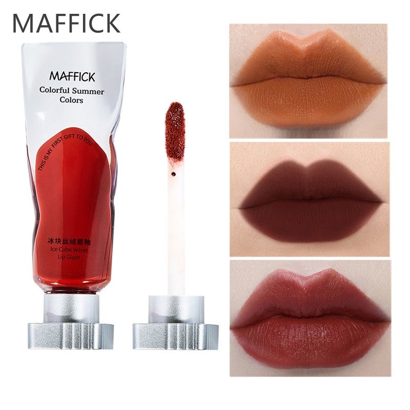  Son Kem Lì Dạng Tuýp Trong Suốt MAFFICK Ice Cube Velvet Lip Glaze Nội Địa Trung 