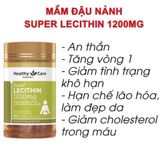  Viên Uống Tinh Chiết Từ Mầm Đậu Nành HEALTHY CARE Super Lecithin 1200mg Úc - 100 viên 