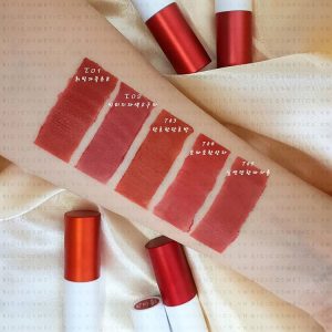 Black Rouge Cotton Lip Color gồm 5 màu sắc thiên đỏ và cam- Bici Cosmetics