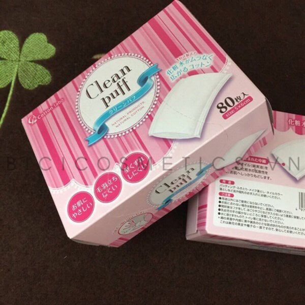 Bông tẩy trang cao cấp Clean Puff số 1 Nhật Bản