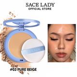  Phấn Phủ Nén Kiềm Dầu, Không Trôi SACE LADY Lasting Waterproof Oil Control Pressed Powder 