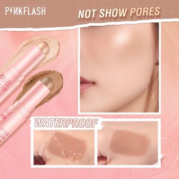  Thỏi Tạo Khối Và Bắt Sáng Tiện Lợi PINKFLASH Duo Makeup Stick Nội Địa Trung 