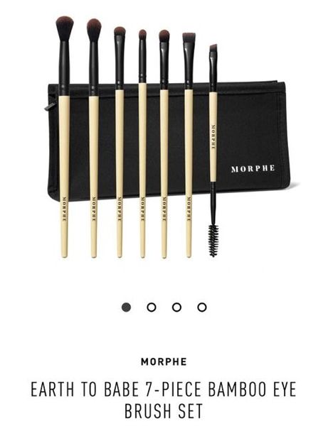  Bộ Cọ Mắt 7 Cây Kèm Túi Tiện Lợi MORPHE Earth To Babe 7 Piece Bamboo Eye Brush Set 