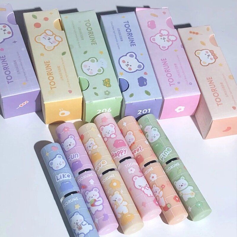  Son Dưỡng Có Màu Giúp Môi Căng Mọng TOORUNE Gấu Bông Cloud Bear Lip Balm Nội Địa Trung 