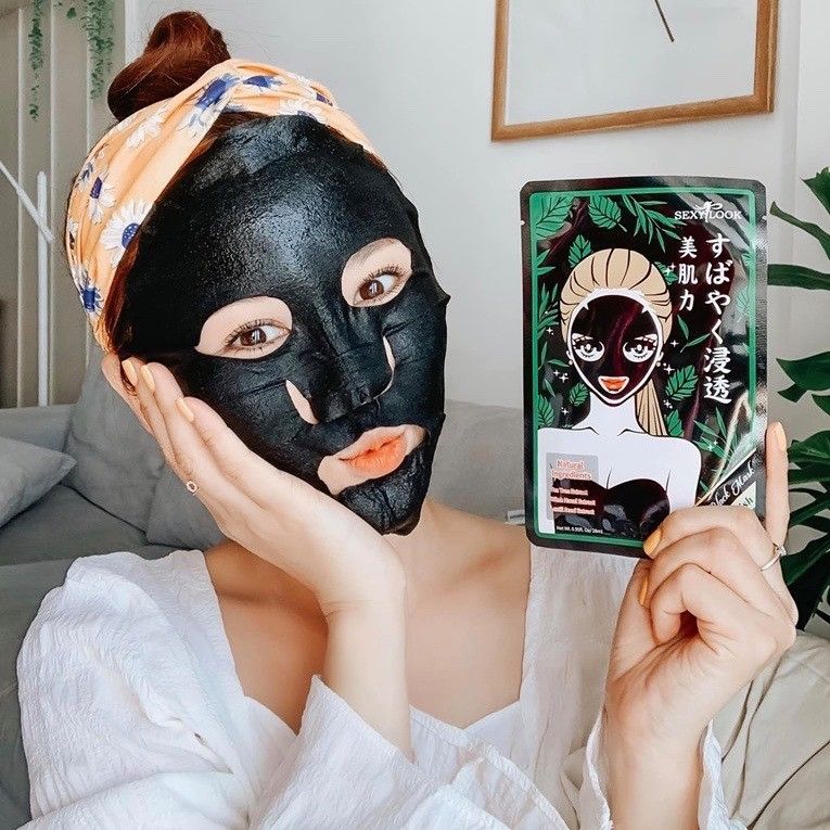  Mặt Nạ Tràm Trà Kiểm Soát Dầu & Mụn SEXY LOOK Tea Tree Anti Blemish Black Facial Mask 