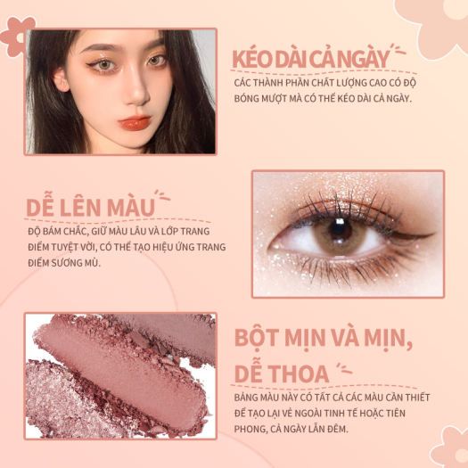  Phấn Mắt 3 Ô Bền Màu BAYFREE Eyeshadow Palette Eye Color 