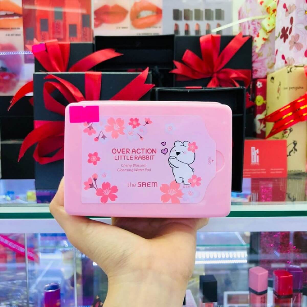 Miếng tẩy trang The Saem Healing Tea Cherry Blossom-bicicosmetics.vn