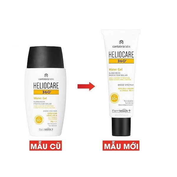  (Mẫu Mới) Kem Chống Nắng Dạng Gel Phổ Rộng HELIOCARE 360 Water Gel Sunscreen Protector Solar Long Lasting Hydration SPF50 50ML 