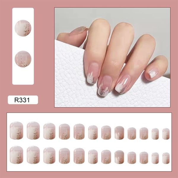  Set 24 Móng Tay Giả Nails Box Kèm Keo Dán Nội Đia Trung 