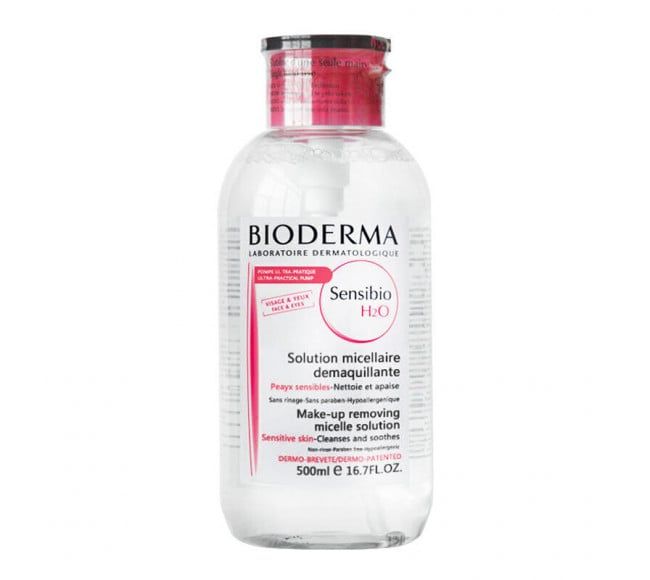  Nước Tẩy Trang Dịu Nhẹ Cho Da Mặt Dạng Nắp Nhấn BIODERMA Crealine/Sebium H20 - 500ml 