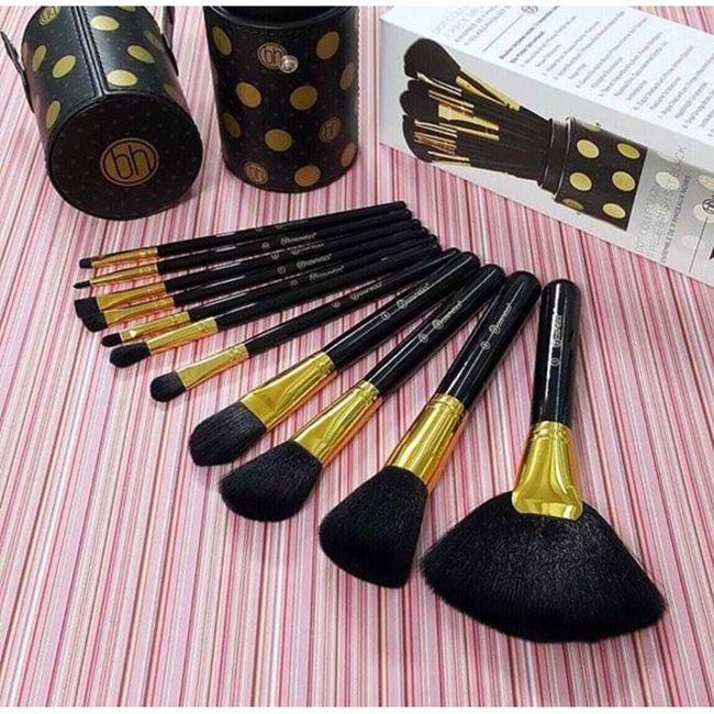  Bộ Cọ 11 Cây BH COSMETICS Dot Collection 11 Piece Brush Sets Pink 