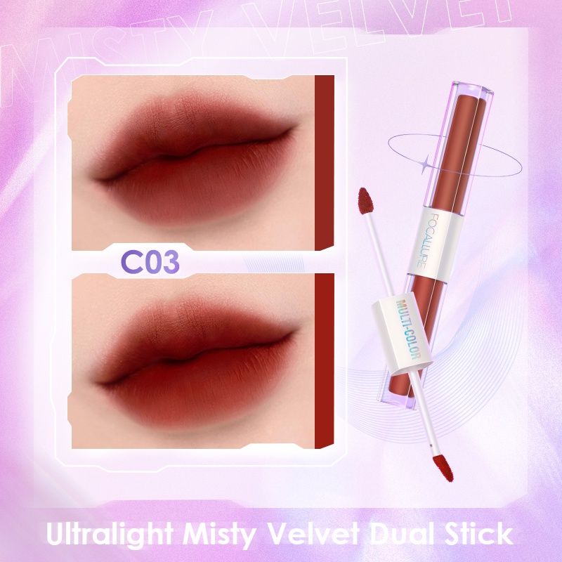  Son Kem Lì Không Trôi 2 Trong 1 FOCALLURE Multi-Color 2-in-1 Lipstick & Lip Gloss | FA327 