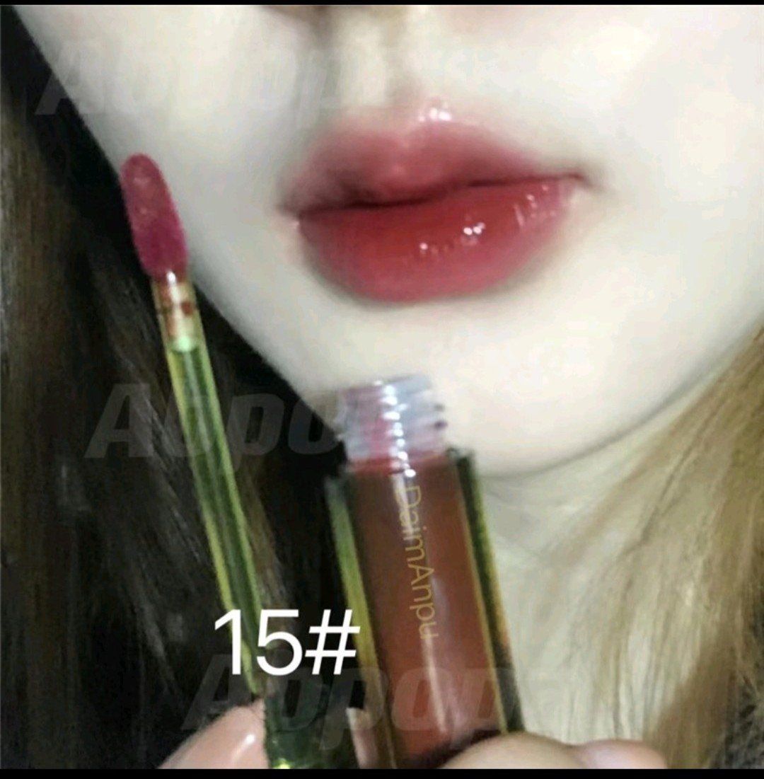  Son Tint Bóng Vỏ Xanh Matcha DaimAnpu Mirror Lip Glaze 