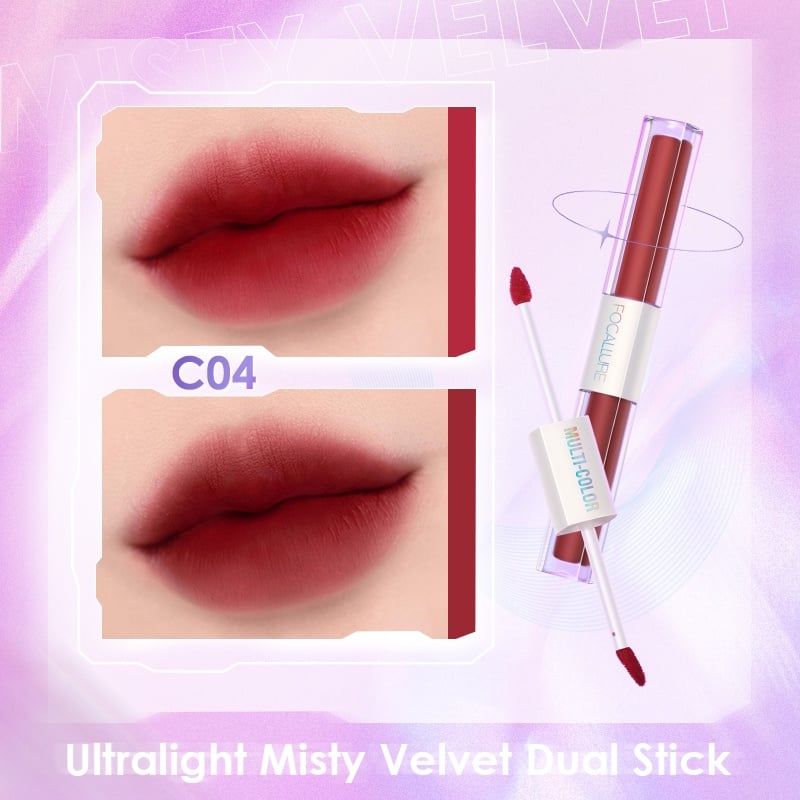 Son Kem Lì Không Trôi 2 Trong 1 FOCALLURE Multi-Color 2-in-1 Lipstick & Lip Gloss | FA327 