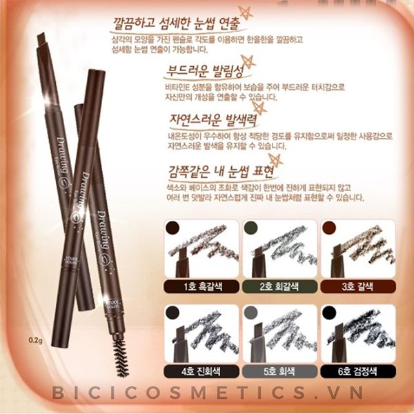  Chì Kẻ Chân Mày 2 Đầu Etude House Drawing Eyebrow 