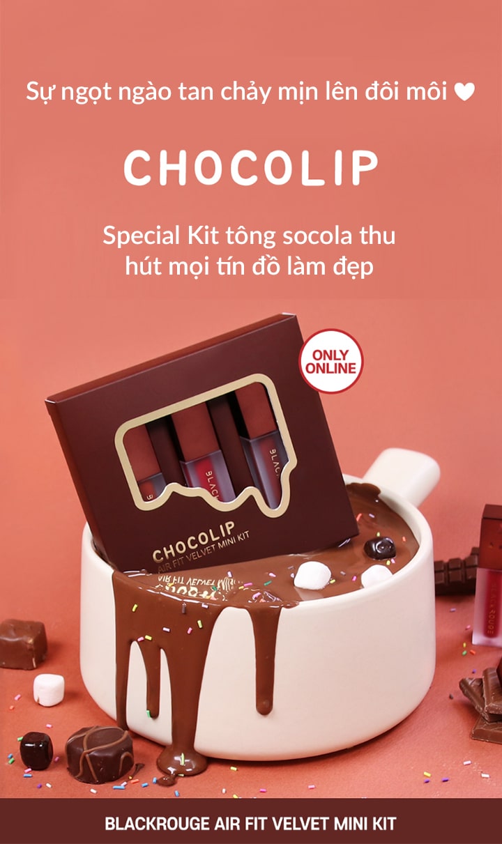 Black Rouge Air Fit Velvet Mini Kit Chocolip 13- Bici Cosmetics