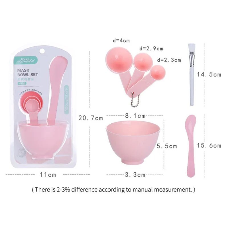  Bộ Dụng Cụ Trộn Đắp Mặt Nạ 6 trong 1 LMLTOP Lameila Mask Bowl Nội Địa Trung (Màu Ngẫu Nhiên) 