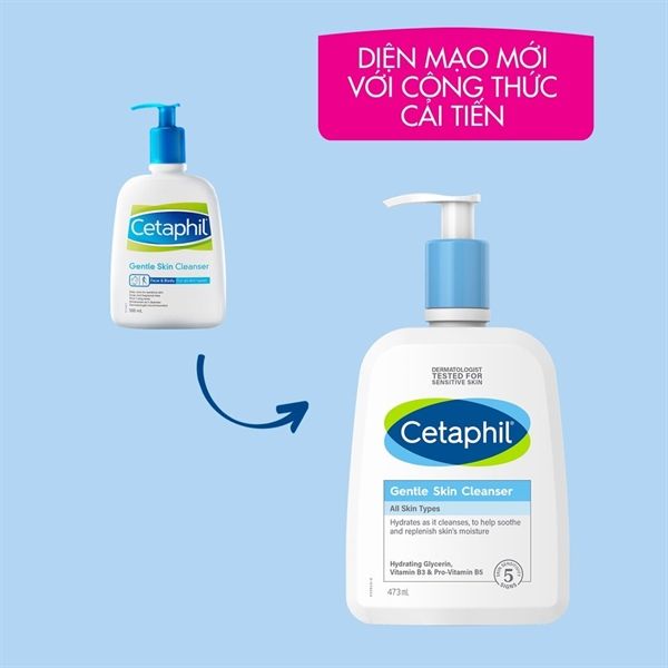  Sữa Rửa Mắt Lành Tính Dịu Nhẹ CETAPHIL Gentle Skin Cleanser Sensitive Daily Cleansing Face Wash 125ml 