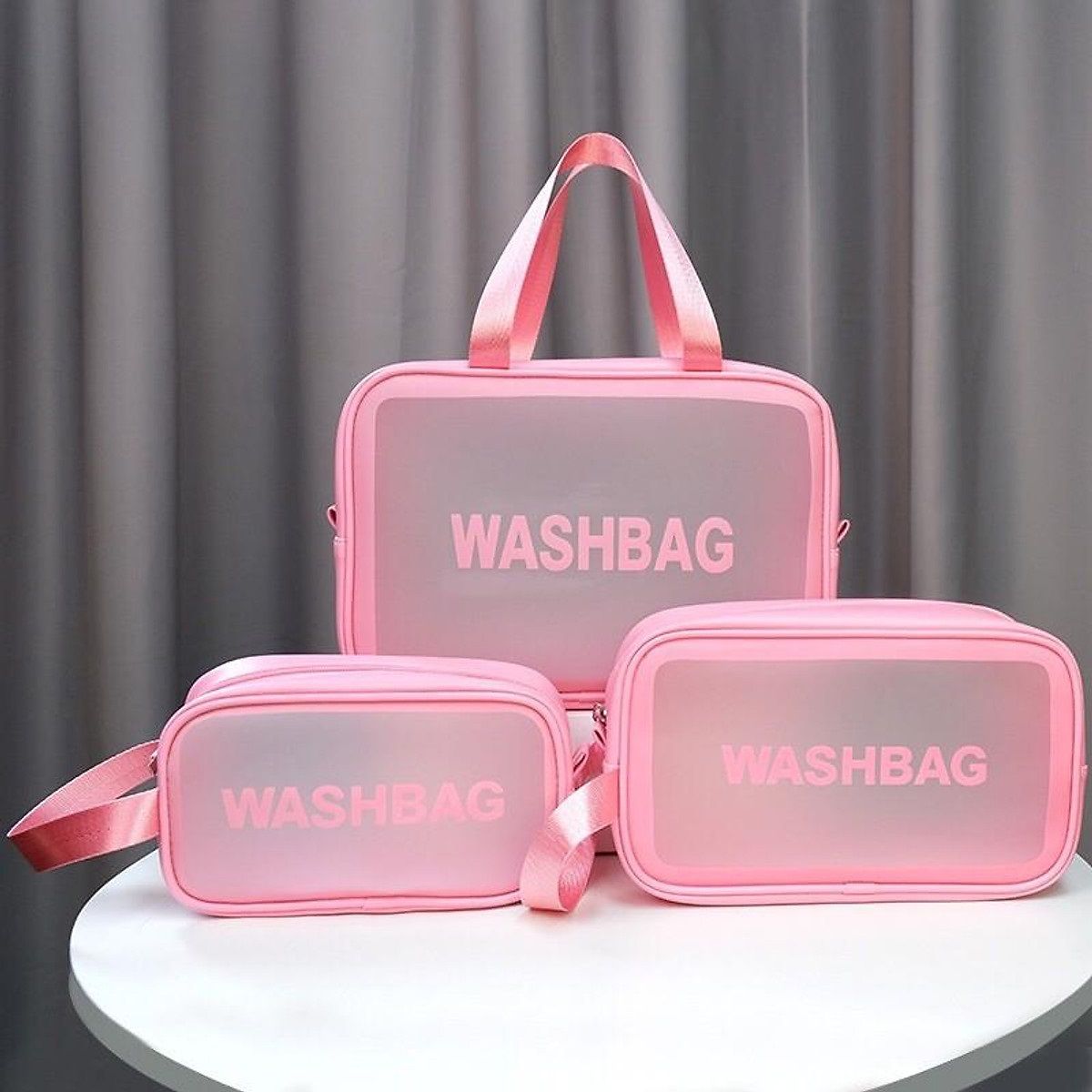 Túi Đựng Mỹ Phẩm Trong Suốt Chống Thấm Nước WASH BAG (Giao màu ngẫu nh