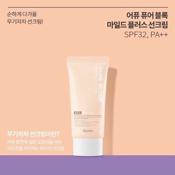  Kem Chống Nắng A'Pieu Pure Block Mild Plus SPF32 PA++ 50ml 