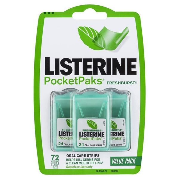  Miếng Ngậm Thơm Miệng LISTERINE Pocketpaks – Loại 3 vỉ X 24 Miếng 