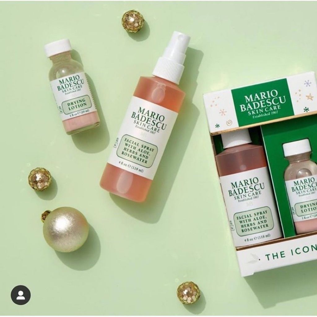  Set Dưỡng Da 2 Món Chấm Mụn + Xịt Khoáng Dành Cho Da Dầu Mụn MARIO BADESCU The Icons Duo Set 