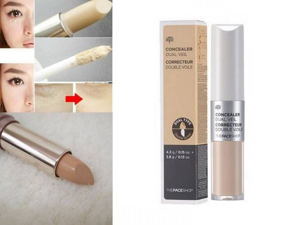  Che Khuyết Điểm The Face Shop Concealer Dual Veil 