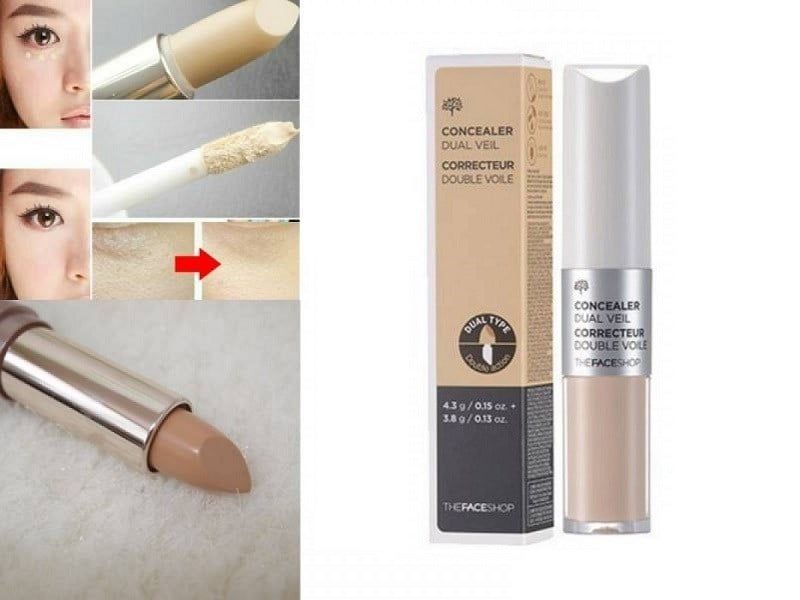  Che Khuyết Điểm The Face Shop Concealer Dual Veil 