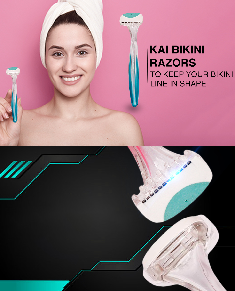  Set 2 Dao Cạo Vùng Bikini Chuyên Dụng KAI Line Razor Nhật Bản 