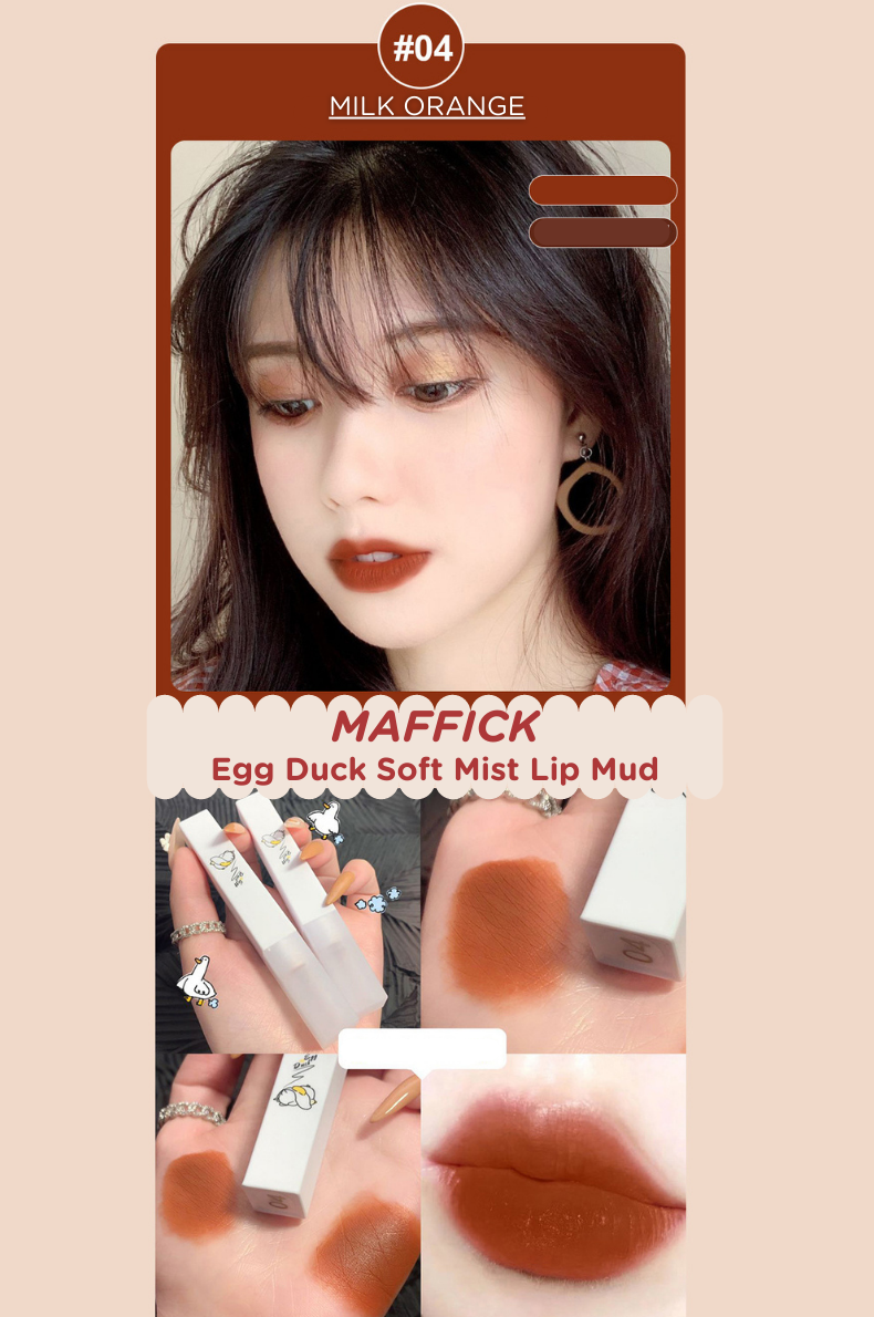  Son Kem Lì Maffick Vịt trắng Egg Duck Soft Mist Lip Mud Nội Địa Trung Chính Hãng 