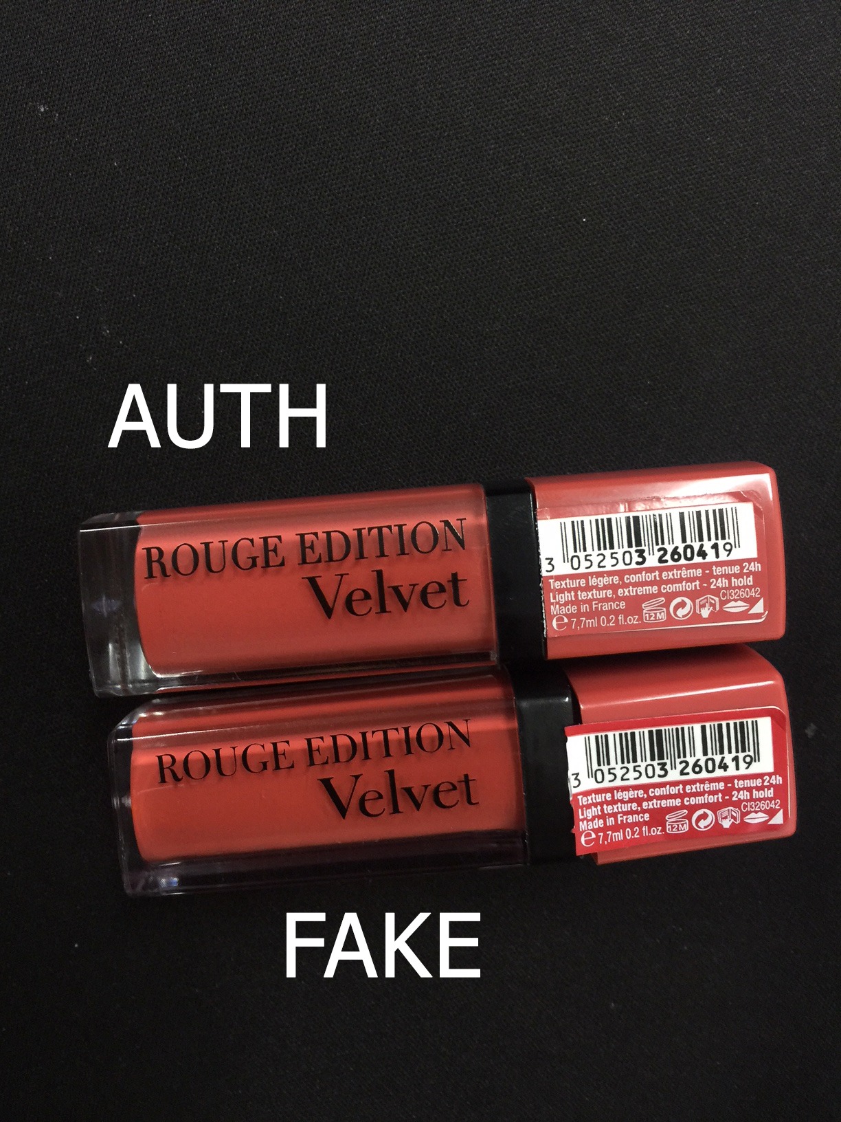 Bật mí cách nhận biết son Bourjois Velvet Auth và Fake - Bicicosmetics