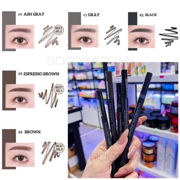  Chì Kẻ Mày Ngang Thế Hệ Mới Innisfree Auto Eyebrow Pencil 