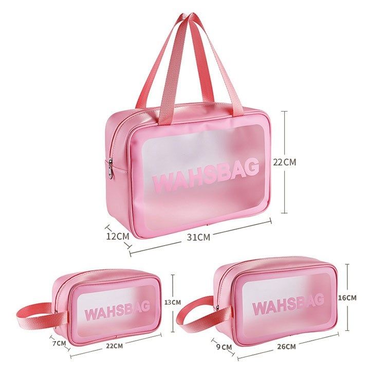  Túi Đựng Mỹ Phẩm Trong Suốt Chống Thấm Nước WASH BAG (Giao màu ngẫu nhiên) 