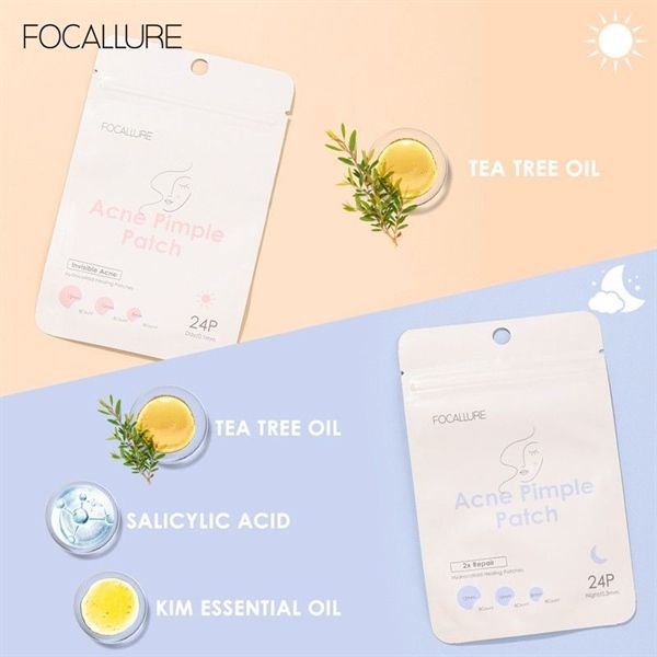  Miếng Dán Mụn Sưng Đỏ, Đẩy Cồi Mụn FOCALLURE Acne Pimple Patch 24P | FA-186 