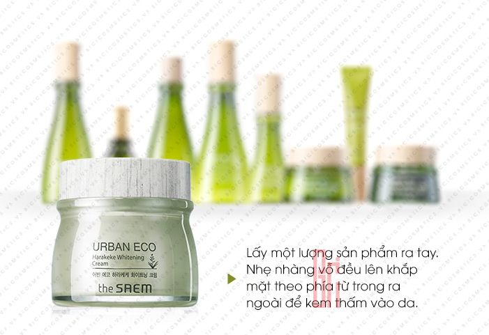  Kem dưỡng trắng da The Saem Urban Eco Harakeke Whitening Cream 