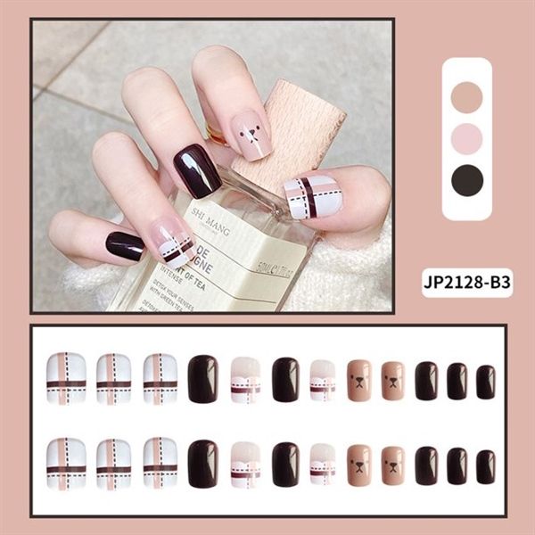  (Update Liên Tục) Set 24 Móng Tay Giả Nails Box Kèm Keo Dán Nội Đia Trung 