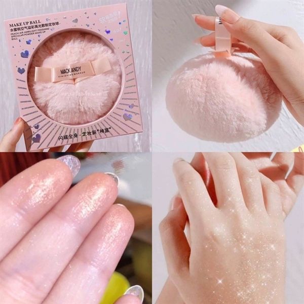  Bông Phấn Bắt Sáng Kim Tuyến MACK ANDY Powder Make Up Ball 