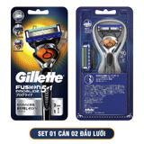  Bộ Dao Cạo 5 Lưỡi GILLETTE Fusion 5+1 Có Pin (Tặng kèm 1 dao cạo) 